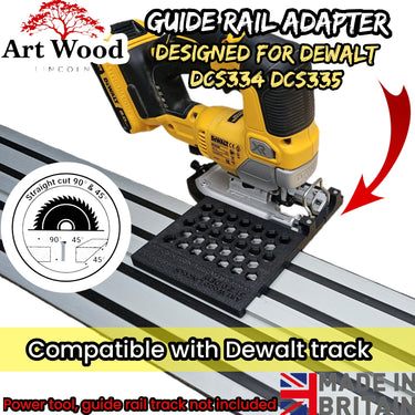 Dewalt DCS334 DCS335 jigsaw adapter guide rail base compatible with DEWALT guide rail track