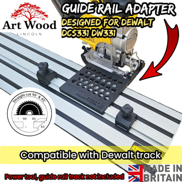 Dewalt DCS331 DW331 jigsaw adapter guide rail base compatible with DEWALT guide rail track