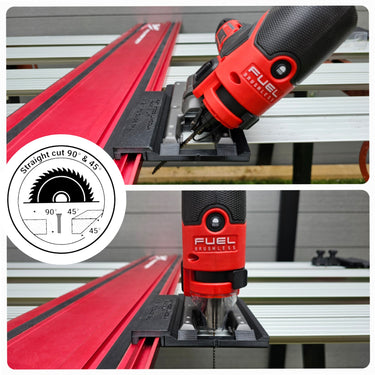 Milwaukee M12 FJS-0 jigsaw adapter guide rail base compatible with BOSCH MAFELL guide rail track