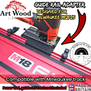 Milwaukee M12 FJS-0 jigsaw adapter guide rail base compatible with MILWAUKEE guide rail track