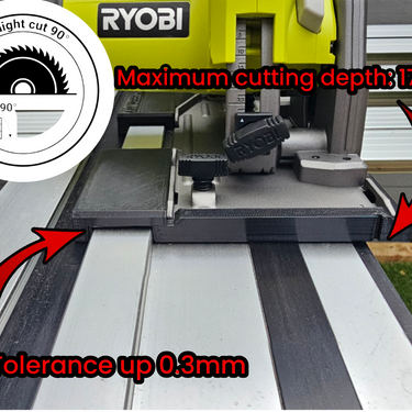 Ryobi R18MMS circular saw adapter guide rail base compatible with BOSCH MAFELL guide rail track