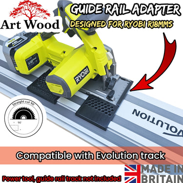 Ryobi R18MMS circular saw adapter guide rail base compatible with EVOLUTION GEN1&2 guide rail track