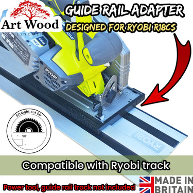 Ryobi R18CS-0 circular saw adapter guide rail base compatible with RYOBI guide rail track