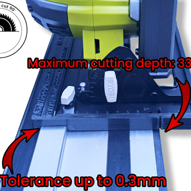 Ryobi R18CSP-0 RWSL1801 circular saw adapter guide rail base compatible with RYOBI guide rail track