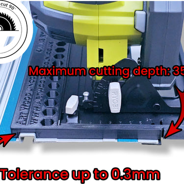 Ryobi R18CSP-0 RWSL1801 circular saw adapter guide rail base compatible with EVOLUTION guide rail track