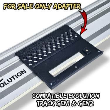 Dewalt DCS571 circular saw adapter guide rail base compatible with EVOLUTION guide rail track