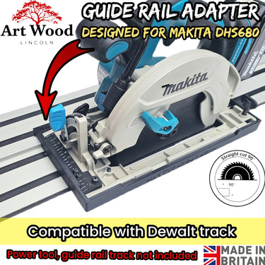 Makita DHS680 DHS680Z XSH03Z circular saw adapter guide rail base compatible with DEWALT guide rail track