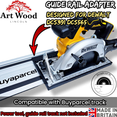 Dewalt DCS391 DCS565 circular saw adapter guide rail base compatible with BUYAPARCEL guide rail track