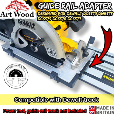 Dewalt DCS570 DWE575 DCS575 DCS578 DCS573 circular saw adapter guide rail base compatible with DEWALT guide rail track