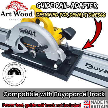 Dewalt DWE560K-GB DWE560-LX DWE560 DWE5615 circular saw adapter guide rail base compatible with BUYAPARCEL guide rail track