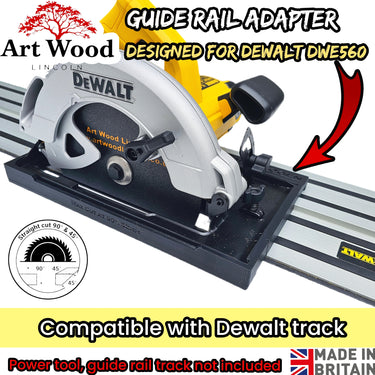 Dewalt DWE560K-GB DWE560-LX DWE560 DWE5615 circular saw adapter guide rail base compatible with DEWALT guide rail track