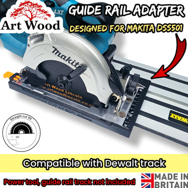 Makita DSS501 DSS501Z XSS03Z circular saw adapter guide rail base compatible with DEWALT guide rail track