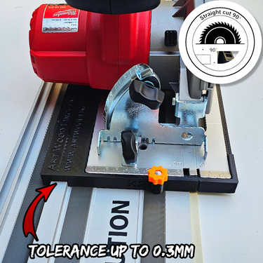 Milwaukee HD18CS 2630-20 circular saw adapter guide rail base compatible with EVOLUTION guide rail track