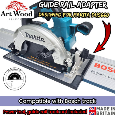 Makita DHS660 DHS660Z circular saw adapter guide rail base compatible with BOSCH MAFELL guide rail track