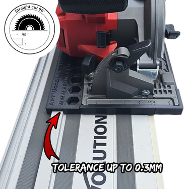 Milwaukee M18FCS552 2833-20 circular saw adapter guide rail base compatible with EVOLUTION guide rail track