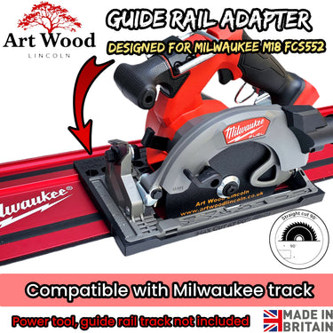 Milwaukee M18FCS552 2833-20 circular saw adapter guide rail base compatible with MILWAUKEE guide rail track