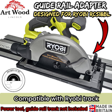 Ryobi RCS18BL-0 circular saw adapter guide rail base compatible with RYOBI guide rail track