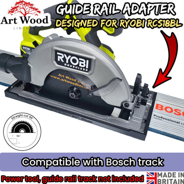Ryobi RCS18BL-0 circular saw adapter guide rail base compatible with BOSCH MAFELL guide rail track
