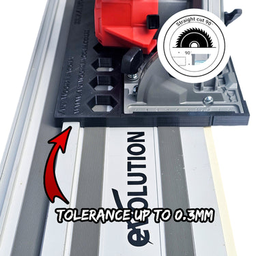 Milwaukee M12FCS442 2521-20 circular saw adapter guide rail base compatible with EVOLUTION guide rail track