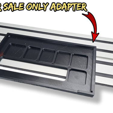 Evolution R165CCSL circular saw adapter guide rail base compatible with DEWALT guide rail track