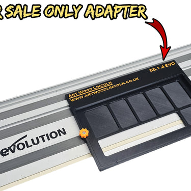 Evolution R165CCSL circular saw adapter guide rail base compatible with EVOLUTION guide rail track