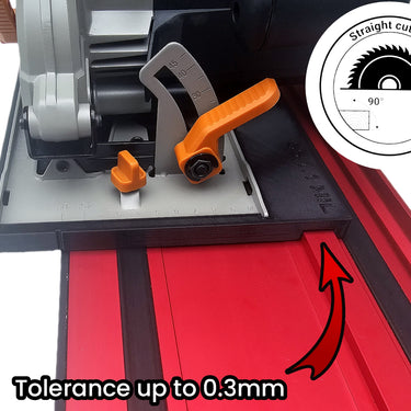 Evolution R165CCSL circular saw adapter guide rail base compatible with MILWAUKEE guide rail track