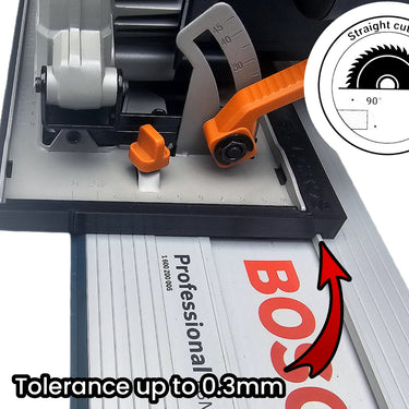 Evolution R165CCSL circular saw adapter guide rail base compatible with BOSCH MAFELL guide rail track