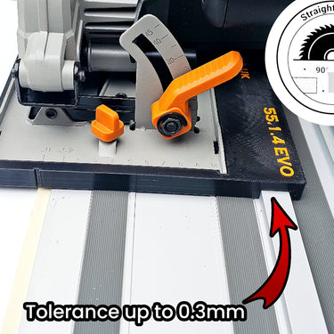 Evolution R165CCSL circular saw adapter guide rail base compatible with EVOLUTION guide rail track