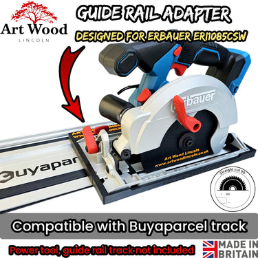 Erbauer ERI1085CSW circular saw adapter guide rail base compatible with BUYAPARCEL guide rail track