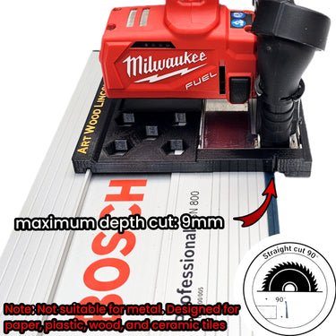 Milwaukee M12FCOT-0 76mm Cut Off Tool adapter 90 degree compatible with BOSCH MAFELL guide rail track