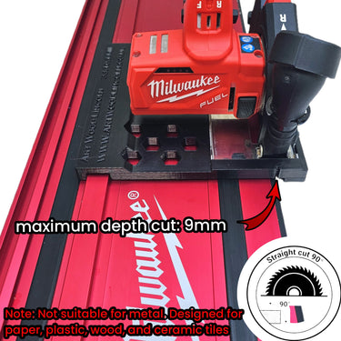 Milwaukee M12FCOT-0 76mm Cut Off Tool adapter 90 degree compatible with MILWAUKEE guide rail track