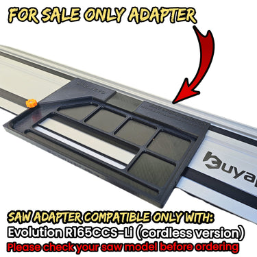 Evolution R165CCS165-Li (cordless) circular saw adapter shoe base plate compatible with BUYAPARCEL guide rail track