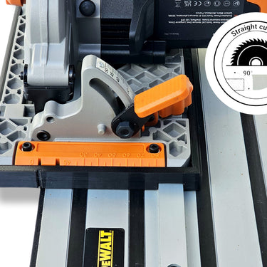 Evolution R165CCS165-Li (cordless) circular saw adapter shoe base plate compatible with DEWALT guide rail track