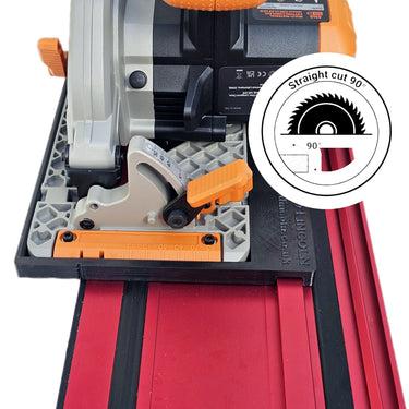 Evolution R165CCS165-Li (cordless) circular saw adapter shoe base plate compatible with MILWAUKEE guide rail track