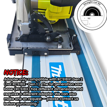 Ryobi RCS18X1 circular saw adapter guide rail base compatible with MAKITA guide rail track