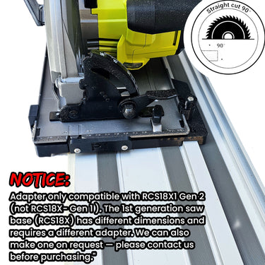 Ryobi RCS18X1 circular saw adapter guide rail base compatible with EVOLUTION guide rail track