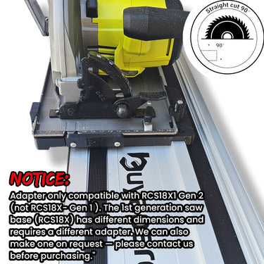 Ryobi RCS18X1 circular saw adapter guide rail base compatible with BUYAPARCEL guide rail track
