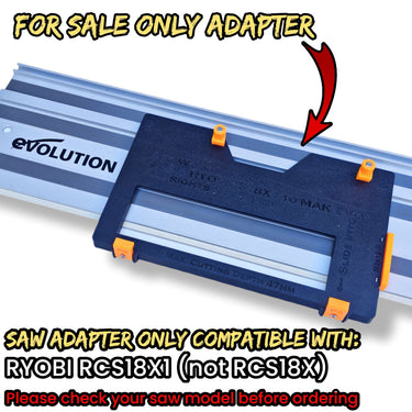 Ryobi RCS18X1 circular saw adapter guide rail base compatible with EVOLUTION guide rail track