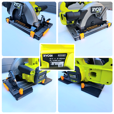 Ryobi RCS18X1 circular saw adapter guide rail base compatible with EVOLUTION guide rail track