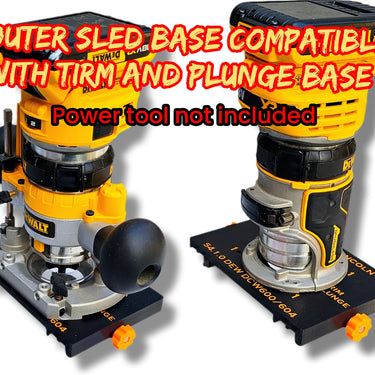 Dewalt DCW600 DCW604 D26200 Router flattening jig Sled planer thicknesser trim & plunge base