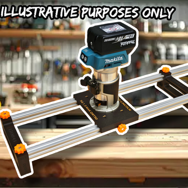 Makita DRT50 RT0700CX RT0702 XTR01Z Router flattening jig Sled planer thicknesser trim & plunge base