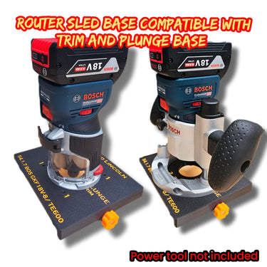 Bosch GKF18V-8 TE600 Router flattening jig Sled planer thicknesser trim & plunge base