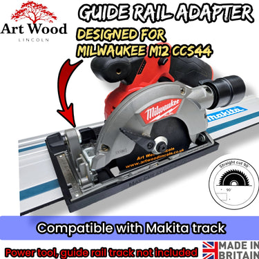 Milwaukee M12CCS44 2530-20 circular saw adapter guide rail base compatible with MAKITA guide rail track