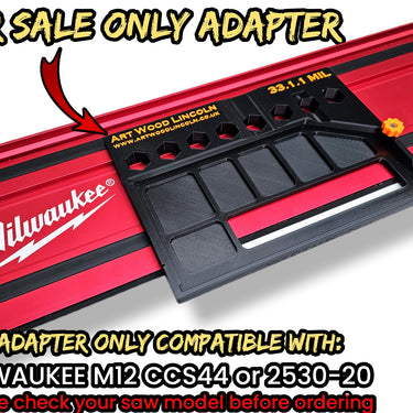 Milwaukee M12CCS44 2530-20 circular saw adapter guide rail base compatible with MILWAUKEE guide rail track