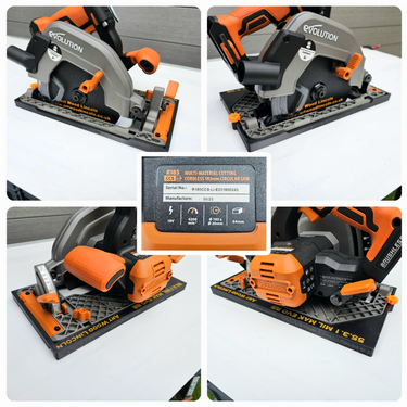 Evolution R185CCS-Li (cordless) circular saw adapter shoe base plate compatible with BUYAPARCEL guide rail track