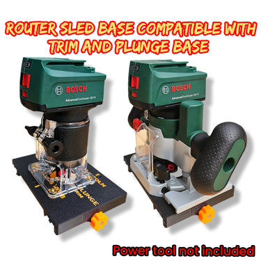 Bosch 18V-8 Router flattening jig Sled planer thicknesser trim & plunge base