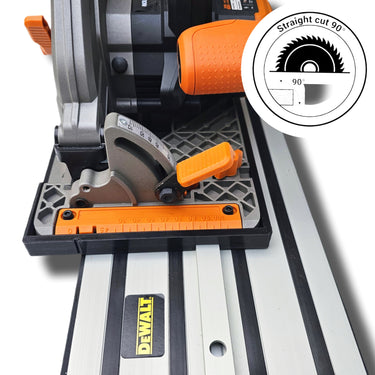 Evolution R185CCS-Li (cordless) circular saw adapter shoe base plate compatible with DEWALT guide rail track