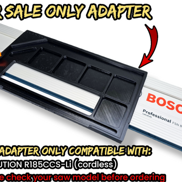 Evolution R185CCS-Li (cordless) circular saw adapter shoe base plate compatible with BOSCH MAFELL guide rail track
