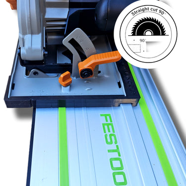 Evolution R185CCSL (corded) circular saw adapter shoe base plate compatible with FESTOOL guide rail track