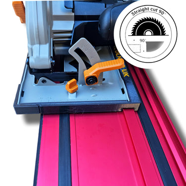 Evolution R185CCSL (corded) circular saw adapter shoe base plate compatible with MILWAUKEE guide rail track
